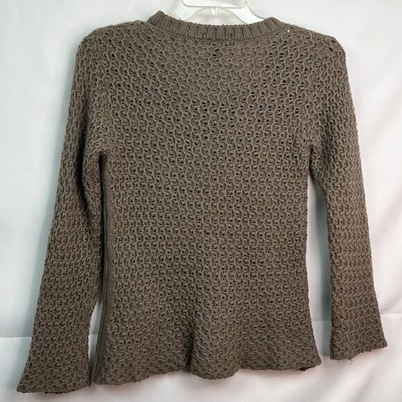 Peregrine pure New Wool sage/taupe Scoop Neck Sweater - Picture 9 of 14